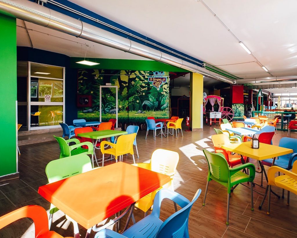 parco giochi con ristorante per bambini a roma