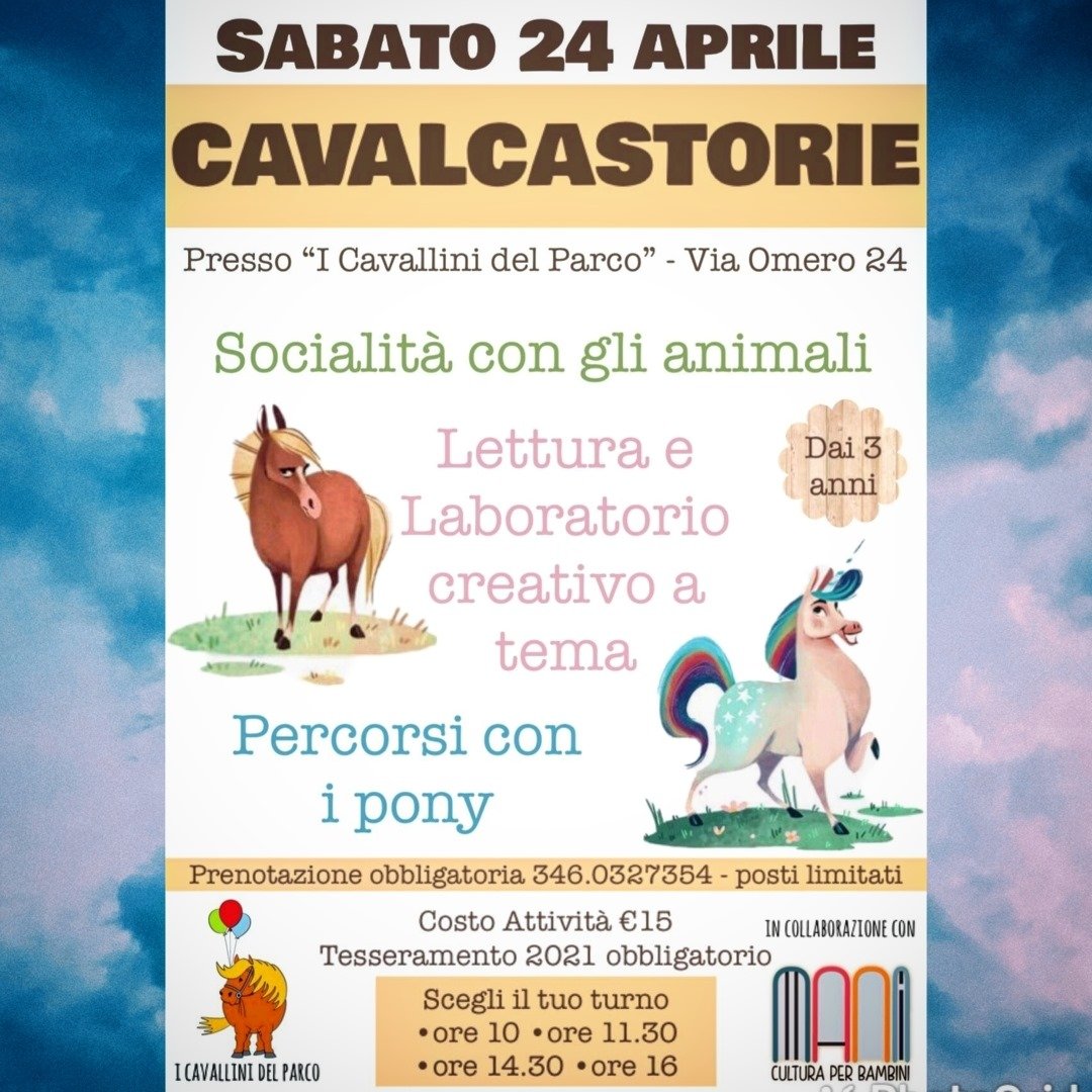cavalcastorie laboratorio per bambini eventi weekend roma cavalli pony