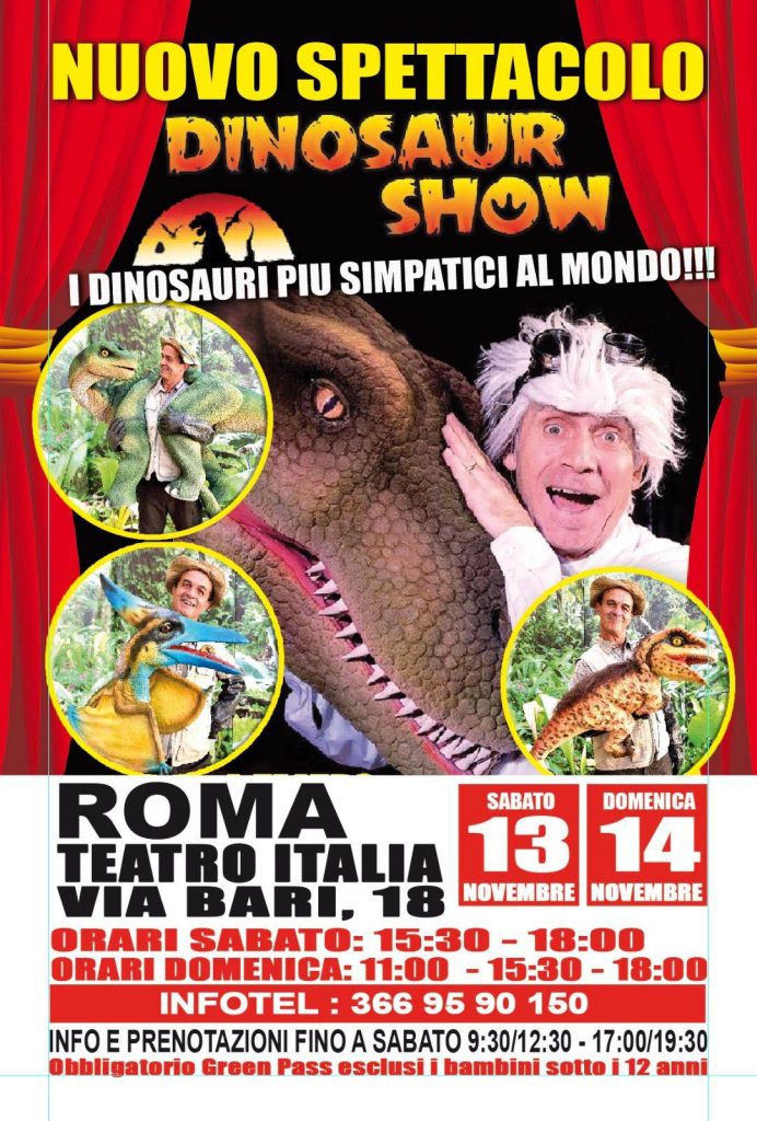 cosa fare con i bambini a roma nel weekend spettacolo dinosauri