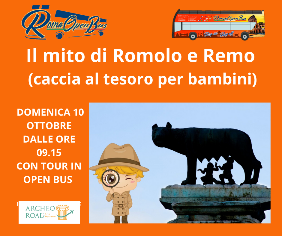 eventi bambini roma gita fuori porta bus aperto visita guidata caccia al tesoro 1