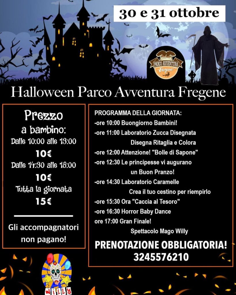 eventi di halloween per bambini a roma