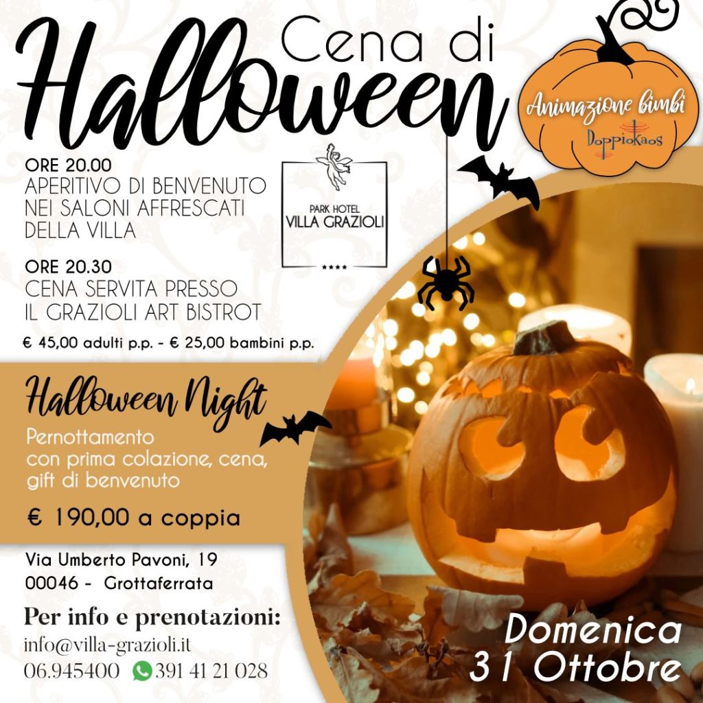 eventi di halloween per bambini a roma hotel villa grazioli
