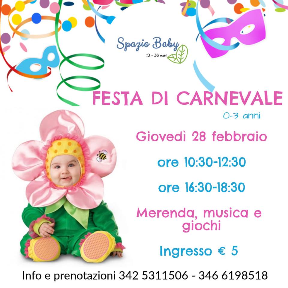 festa di carnevale roma bambini 0 3 anni neonati pigneto