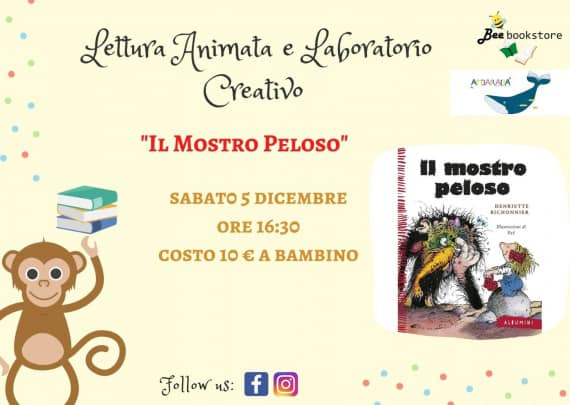 lettura animata e laboratorio creativo per bambini sabato 5 dicembre roma