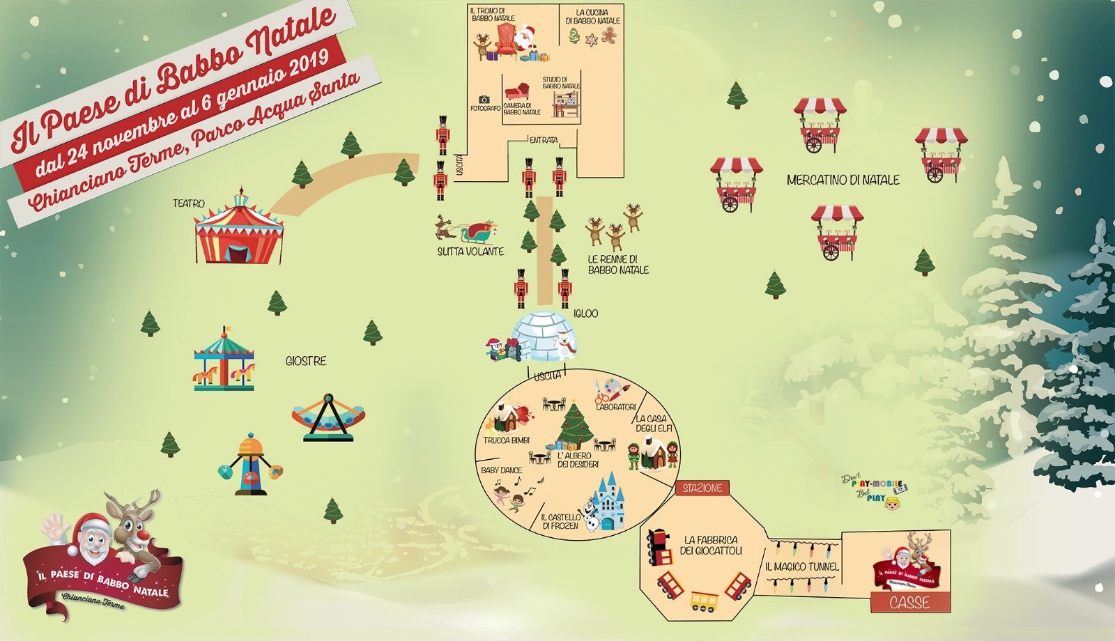 Villaggi di Babbo Natale e mercatini natalizi in giro per l'Italia 0-3 anni - Il Paese di Babbo Natale a Chianciano Terme