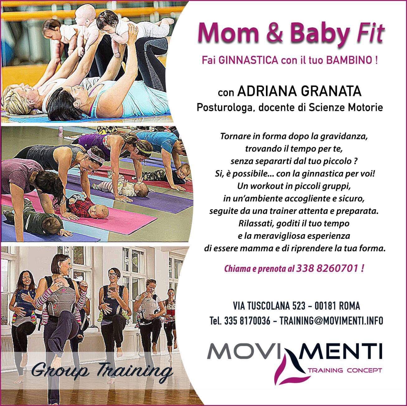 mom and baby fit fitness in fascia mamma bebè neonato roma tuscolana