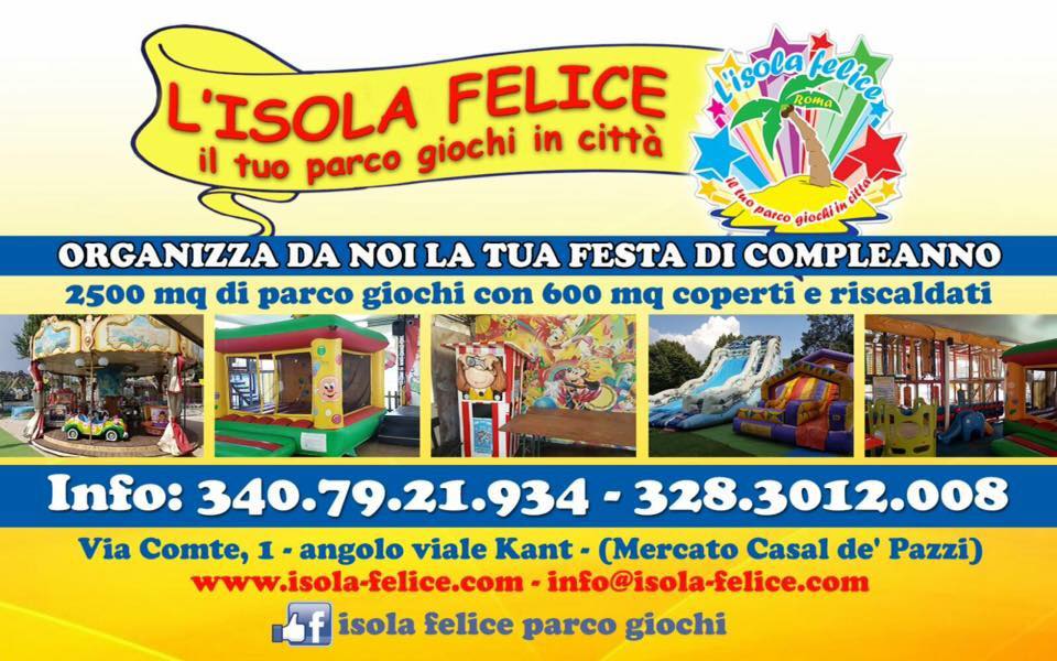 parco giochi gonfiabili feste bambini roma isola felice