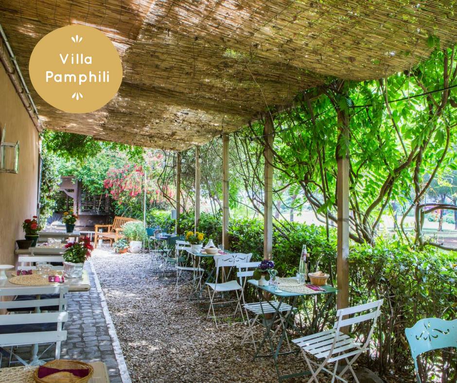 Vivi Bistrot, ristorante nel parco di Villa Pamphili davanti all'area giochi per bambini