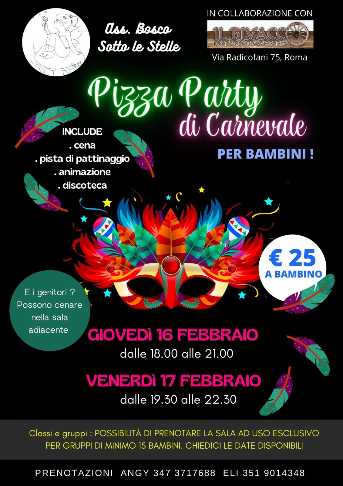 pizza party ristorante per bambini