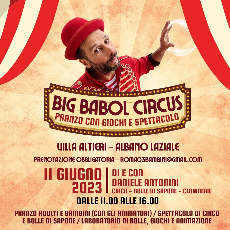 evento per bambini a roma albano circo bolle di sapone daniele antonini
