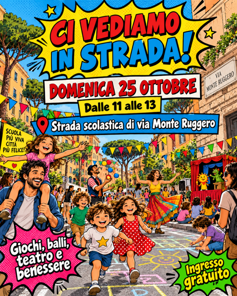Via Libera: una mattinata di giochi, musica e teatro in via Monte Ruggero